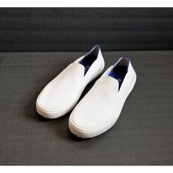 ROTHY'S Original Slip On Sneaker Bright White Sz 8 Flat Round Toe - Picture 1 of 13